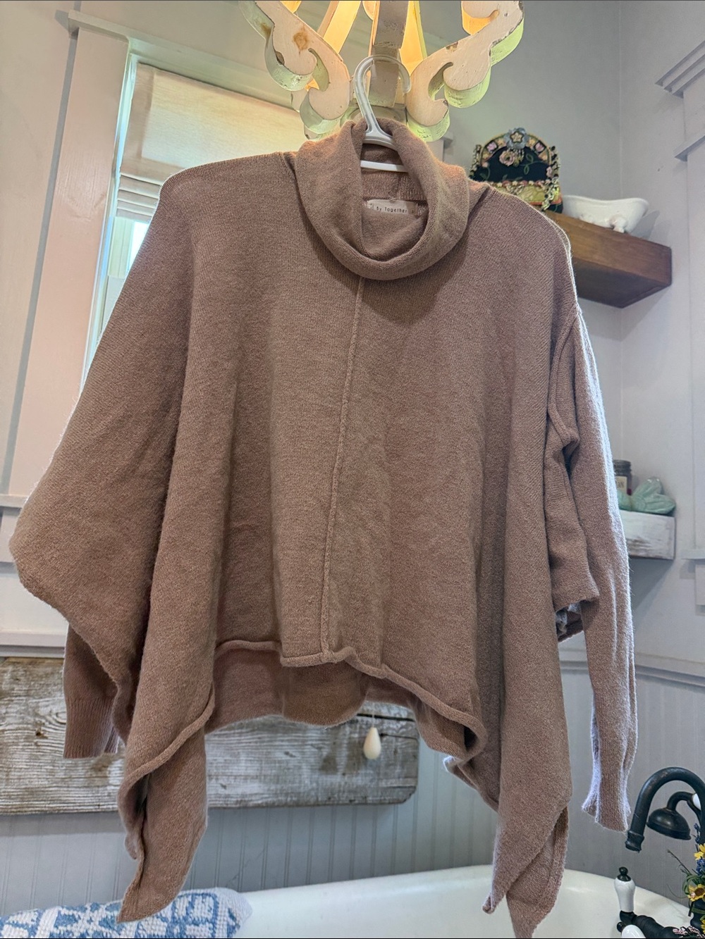 By Together Plush Knit Top in Mauve-Taupe